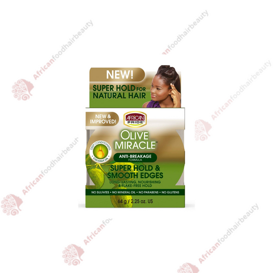 African Pride Olive Miracle smooth edges 2.25oz - africanfoodhairbeauty